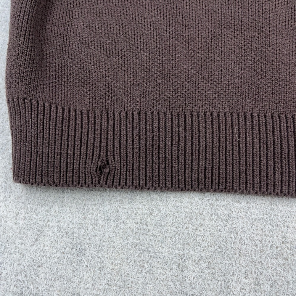 Taylor Swift Tortured Poets Department Sweater Women Large Brown V Neck Knit - Picture 6 of 11